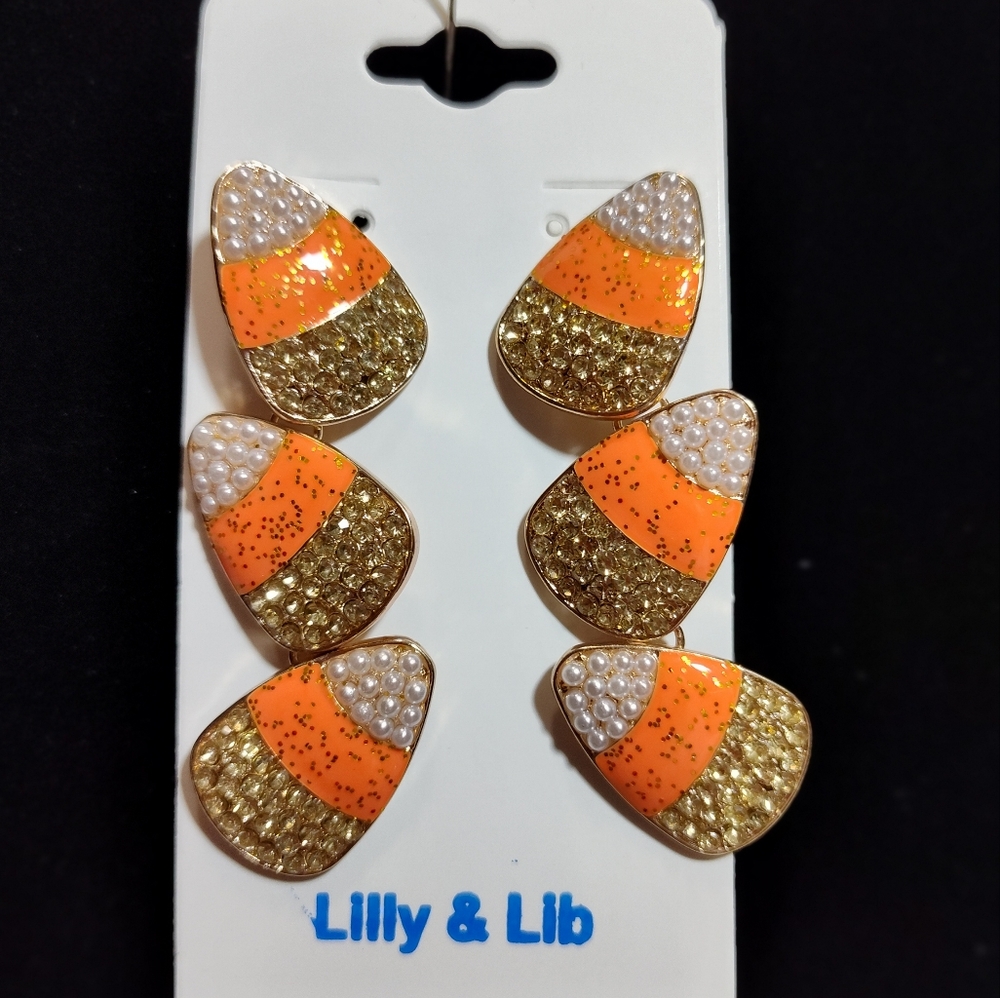 Lilly & Lib Candy Corn Earrings